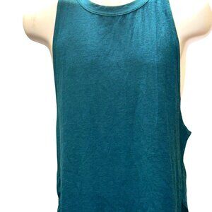 Icyzone Tank Top Teal Blue Racerback Side Cutouts Workout Mens Size Large